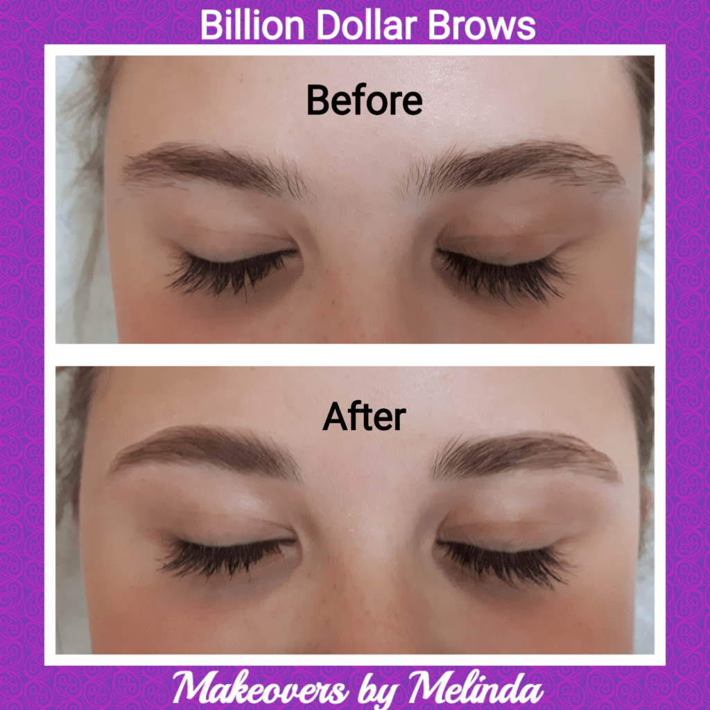 Makeovers by Melinda Billion dollar brows before and after pictures - Hedge End, Southampton